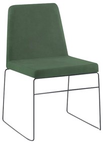 Cadeira Decorativa Sala de Jantar Anne Linho Verde G17 - Gran Belo