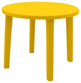 Mesa Tramontina Cassino 90 cm em Polipropileno Amarelo