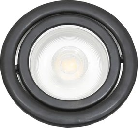 Plafon Embutir Aluminio Preto 16,5Cm