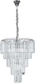 Pendente Cristal Cromado E14 5W Versailles
