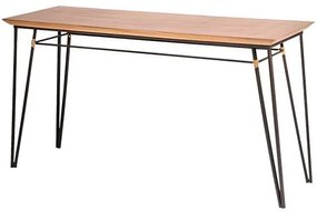 Aparador Luxor Tampo Mel Base de Aco Preta 145cm - 70585 Sun House