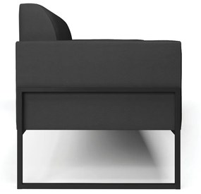 Sofá Namoradeira Base Industrial Alta Preto Marisa Corino D03 - D'Rossi - Preto