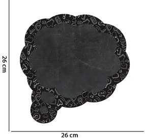 Quadro Lousa Decorativo "Balão Pensamento" 26 cm - D'Rossi