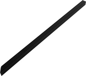 Perfil De Sobrepor Sem Ilumina&amp;#231;&amp;#227;o 50cm Fit15 45&amp;#176; Direita - PRETO
