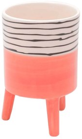 Cachepot Vaso Decorativo de Cerâmica Bright Colors Salmão Grande