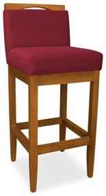 Banqueta Decorativa Elis Veludo Vermelho