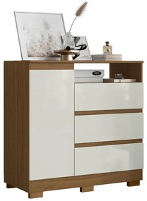 Cômoda Quarto com 1 Porta Sapateira 97cm Tayna A09 - D'Rossi - Atacama e Off White