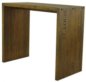 Balcao Alaska Alto cor Rustic Brown com Gravura 120cm - 37738 Sun House