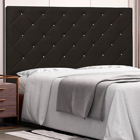 Cabeceira Decorativa Casal 1,40M Tàzio PU Marrom G63 - Gran Belo