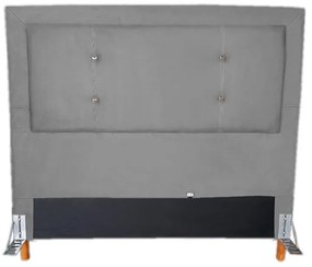 Cabeceira Cama Box Casal 140cm Caribe Suede Cinza - Sheep Estofados - Cinza