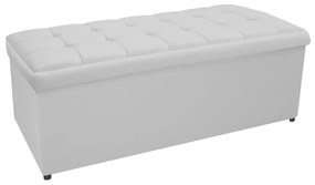 Calçadeira Copenhague 195 cm King Size Suede Branco - ADJ Decor
