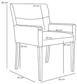 Kit 02 Poltronas Decorativas Sala de Estar Vicenza Algodão Poliéster Bege G15 - Gran Belo