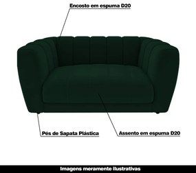 Poltrona Caminha para PET Scooby Veludo Verde G45 - Gran Belo