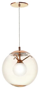 Pendente Esfera Ø25X27Cm Metal E Vidro 1 X G9 Globo Ø25Cm / Ø10Cm|Old... (GRAFITE, CLEAR)