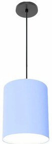 Lustre Luminária Pendente Vivare Free Lux PE-4102PR Cúpula em Tecido 13x30cm