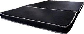 Puff Multifuncional Banco Colch�O Luxo 175X98Cm Suede (Preto)