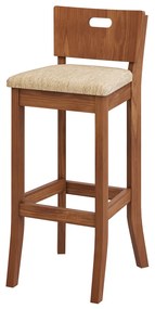 Banqueta Decorativa Sala de Jantar Dora com Estofado Linho Bege G42 - Gran Belo