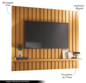 Painel Suspenso Decorativo Link 1.6 Ripado Cinamomo G26 - HB Móveis