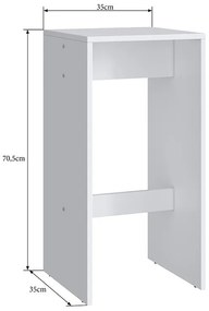 Conjunto Com 2 Banquetas Altas Multiuso Em Mdp - Branco