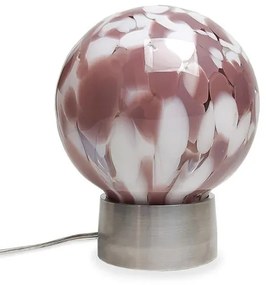 Luminária Pequena Multicor Branco e Roxo Murano Cristais Cadoro