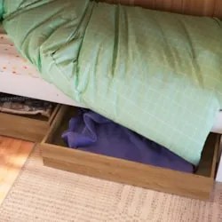 Beliche Infantil Com Escada e 4 Gavetas Infix C06 Branco/Aveiro - Mpoz