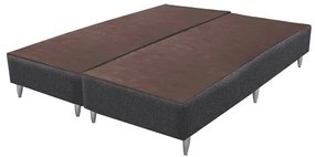 Base Sommier de Cama Box Alta Linho Cinza Queen 158cm - 70691 Sun House