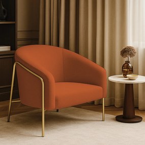 Poltrona Sala Industrial Alta Dourado Stella Bouclê D03 - D'Rossi - Terra