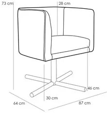 Kit 2 Poltronas Decorativas Giratórias Base Xis Madeira Betina A-48 Li