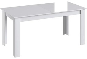 Conjunto Completo Jantar Cozinha Mesa Elástica 6 Cadeiras Branco/Preto
