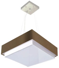 Lustre Para Sala de Jantar Vivare Md-4403 Cúpula em Tecido 45x45cm