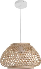 Pendente Metal Fibra Natural Bambu