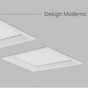 Embutido Quadrado Recuado 22,5X22,5Cm Led 22W 4000K Bivolt - Branco /...