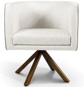 Poltrona Decorativa Sala de Estar Giratória Nix Linho G15 - Gran Belo