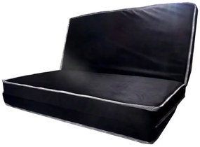 Puff Multifuncional Banco Colch�O Casal 188X128Cm Suede (Preto)