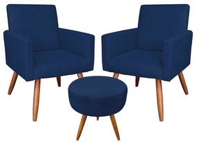 KIT 02 POLTRONAS COM 01 PUFF LARISSA SUE