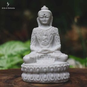 Estátua Buda em Marmorite 13cm