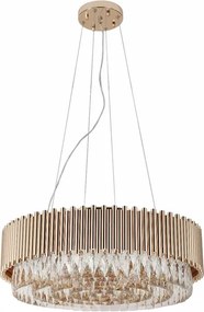 Pendente Cristal Metal Ouro Frances 60Cm Notre-Dame