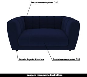 Poltrona Caminha para PET Scooby Veludo Azul Escuro G45 - Gran Belo