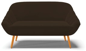 Namoradeira 02 Lugares Giovana Suede Pés Palito Castanho - D'Rossi - Marrom