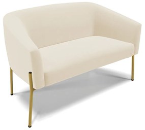 Namoradeira e 2 Poltronas Pé de Ferro Dourado Stella Linho D03 - D'Rossi - A19 Bege