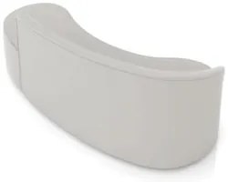 Sofá 4 Lugares Para Sala 220cm Orgânico Wendi Veludo Cinza I01  - Mpoz