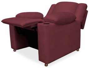 Poltrona Papai Manchester Reclinável Veludo Bordo