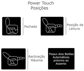 Poltrona do Papai Reclinável Elétrica Armênia Power Touch Couro Marrom G40 - Gran Belo