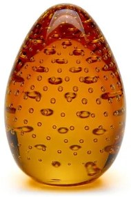 Peso Tela Grande Oval Âmbar Murano Cristais Cadoro