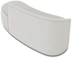 Sofá 3 Lugares Para Sala 180cm Orgânico Wendi Veludo Cinza I01  - Mpoz