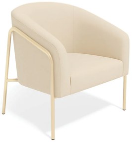 Poltrona Sala Industrial Alta Champanhe Stella Suede D03 - D'Rossi - Bege