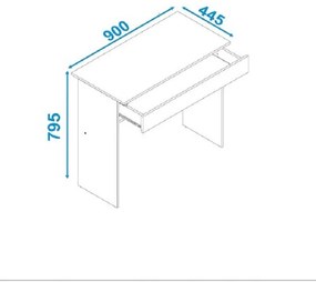 Mesa De Computador/escrivaninha Bho 21 - Branco