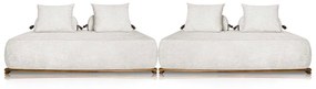 Kit 2 Sofás 2 Lugares Decoração Lazer Sala Ibiza SPZ 160cm Bouclé - ADJ Decor