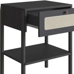 Cabeceira Casal e Queen Com 2 Mesas Laterais Arlo A10 Nero/Preto - Mpo