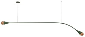 Pendente Jazz Horizontal Cabo Eletrificado / Cabo De Aço 8,5X200X29,5C... (BT - Branco Texturizado)